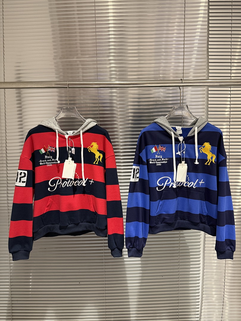 Streetwear Brand Hoodies - Fashion Brand Streetwear Vintage Striped Hoodie