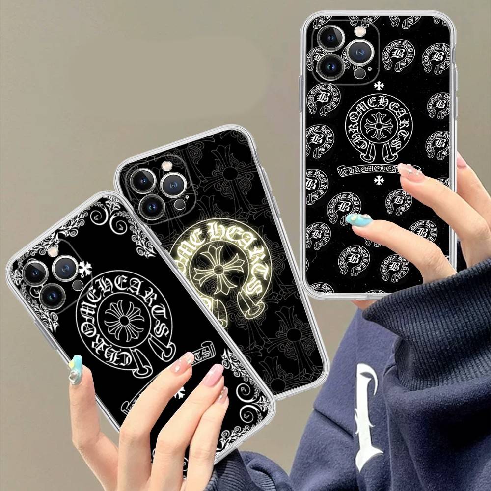Chrome Hearts Ring - Luxury Brand C-Chrome H-Hearts Transparent Case