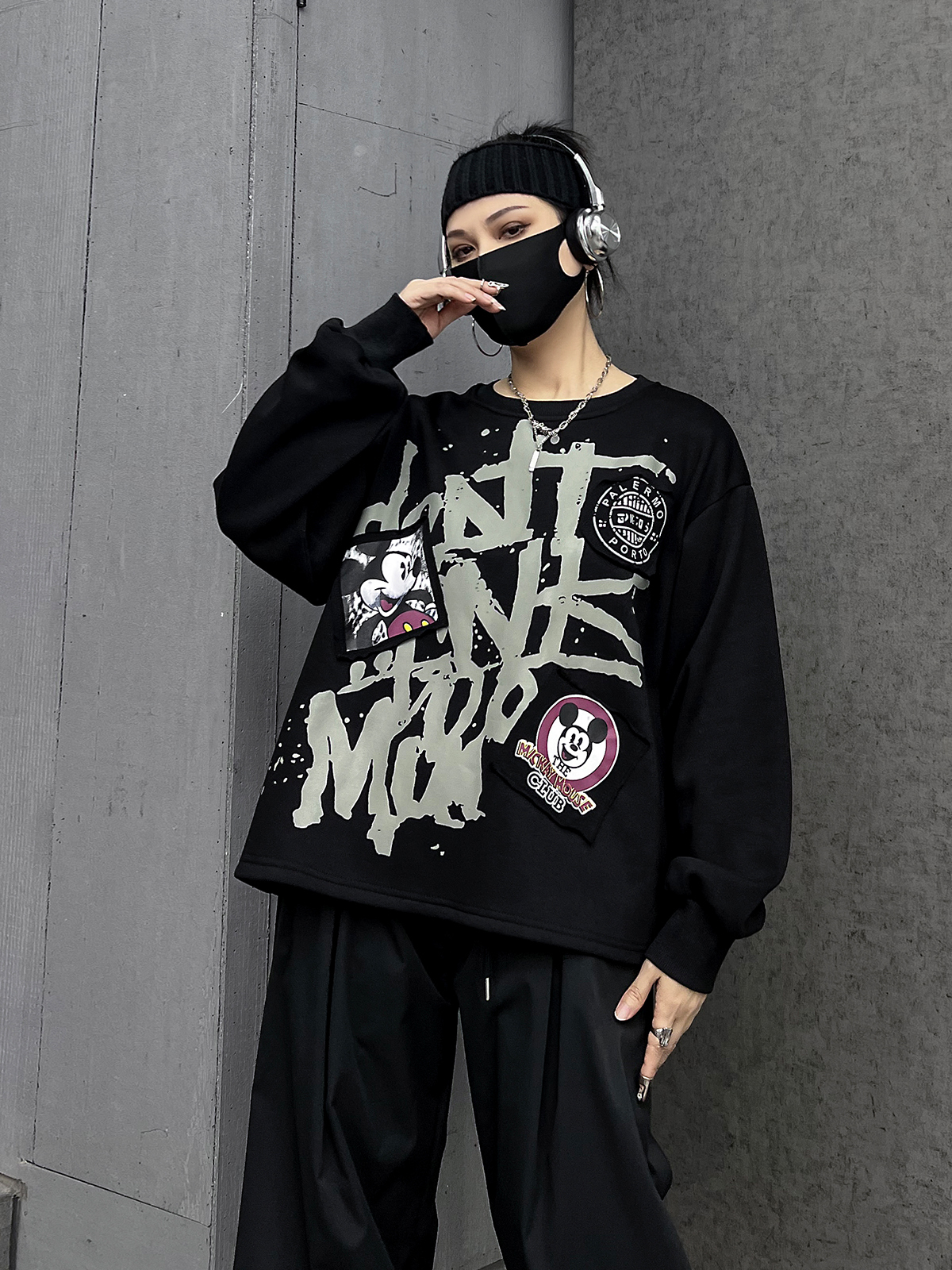 Streetwear Brand Hoodies - Cool Black Street Style Women's Long