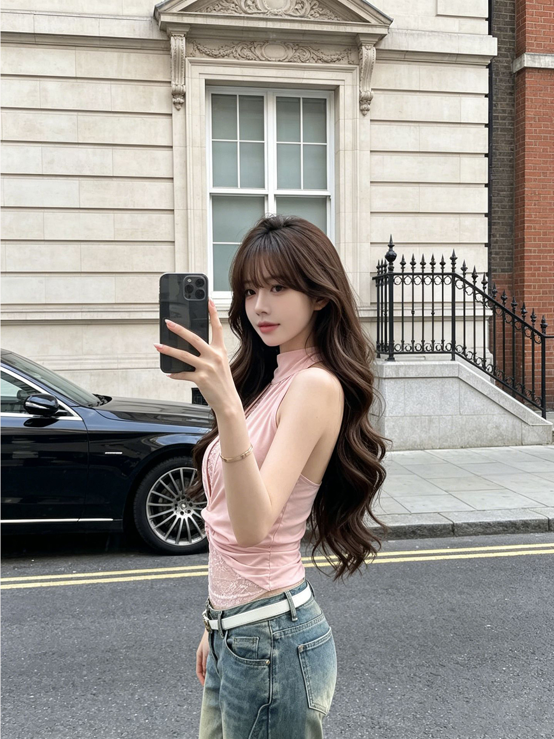 Pink Lace Hollow out Vest Wome - مراجعة Streetwear Brand Of The Year وسعره