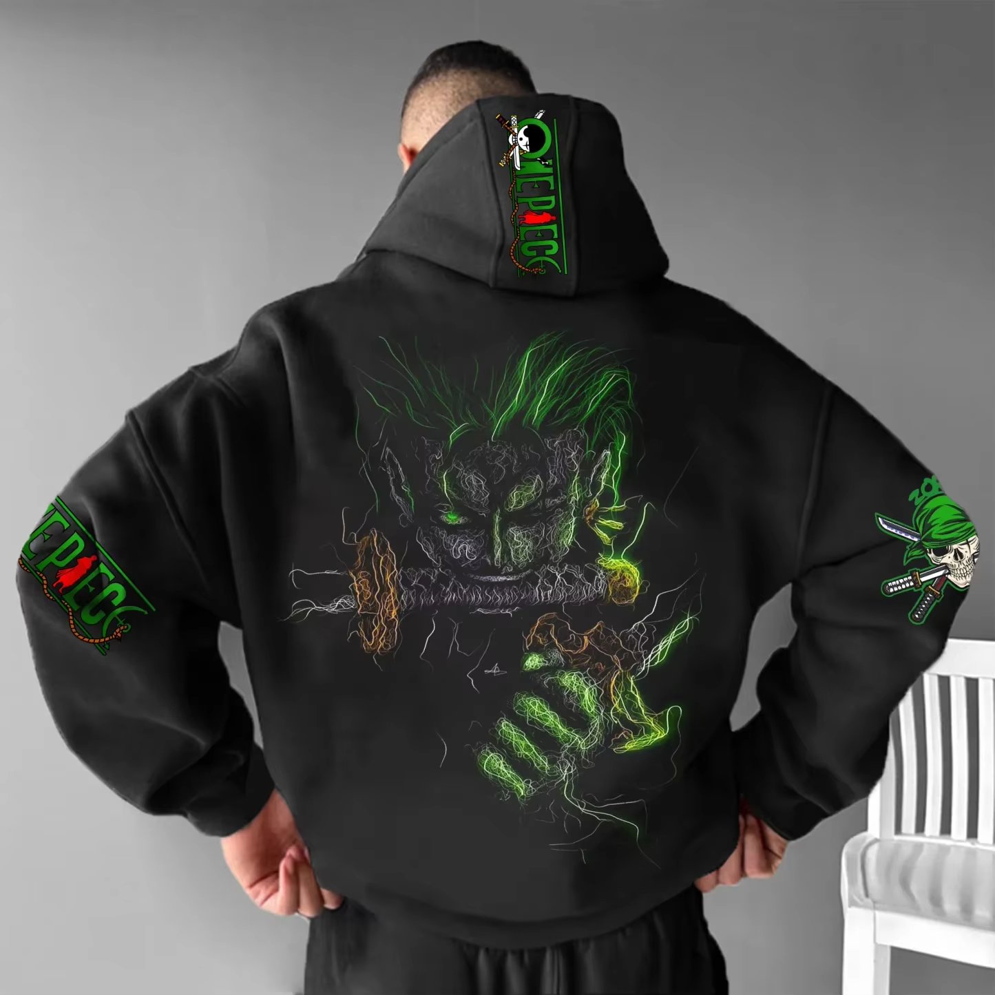 Anime One Piece Zoro Vintage O - مراجعة Streetwear Brand Y2K وسعره