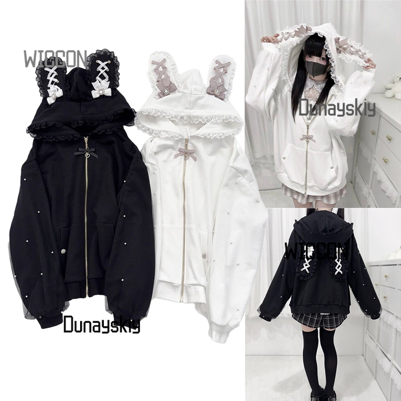 Jirai Kei Japanese Bunny Hoodi - مراجعة Streetwear Brand Y2K وسعره