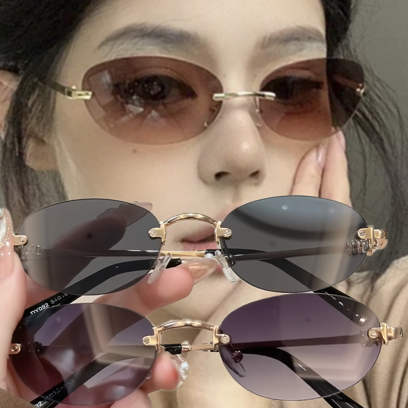 Trendy Frameless Sunglasses Wo - مراجعة Streetwear Brand Y2K وسعره