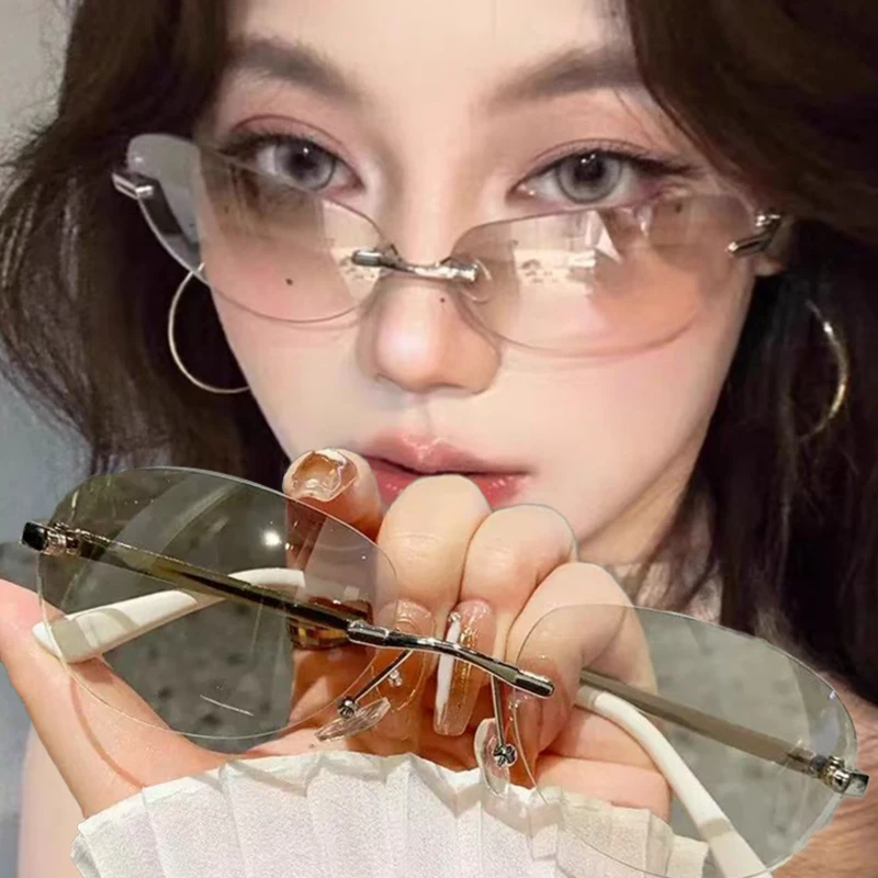 Trendy Frameless Sunglasses Wo - مراجعة Streetwear Brand Y2K وسعره