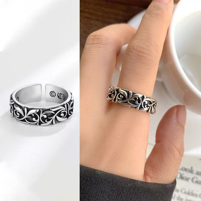 Retro Eternal Vine Rings Silve - مراجعة Chrome Hearts Ring وسعره