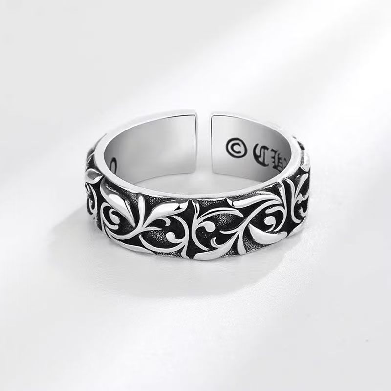 Retro Eternal Vine Rings Silve - مراجعة Chrome Hearts Ring وسعره