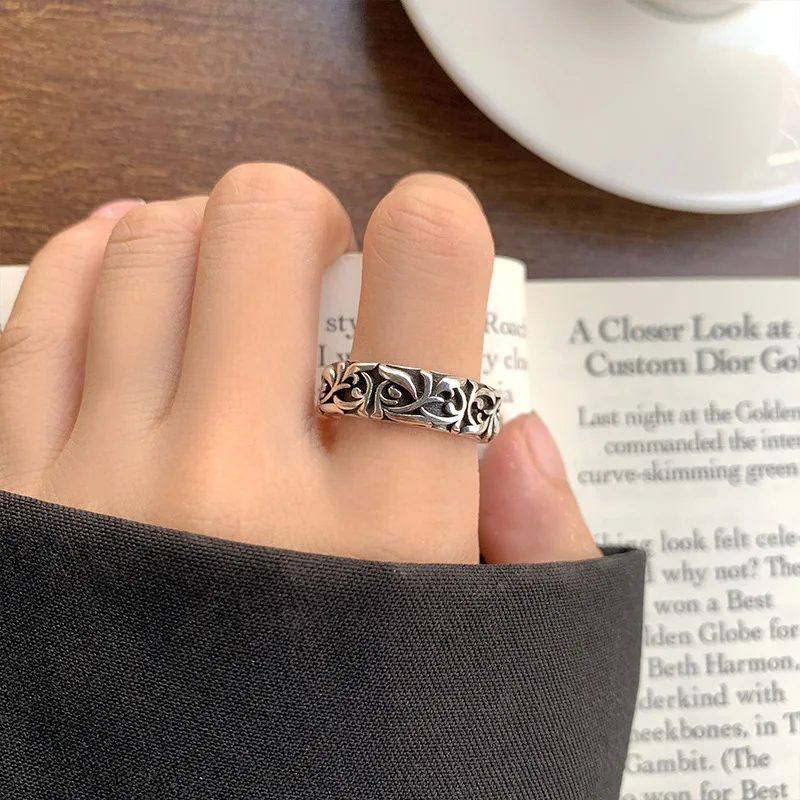 Retro Eternal Vine Rings Silve - مراجعة Chrome Hearts Ring وسعره