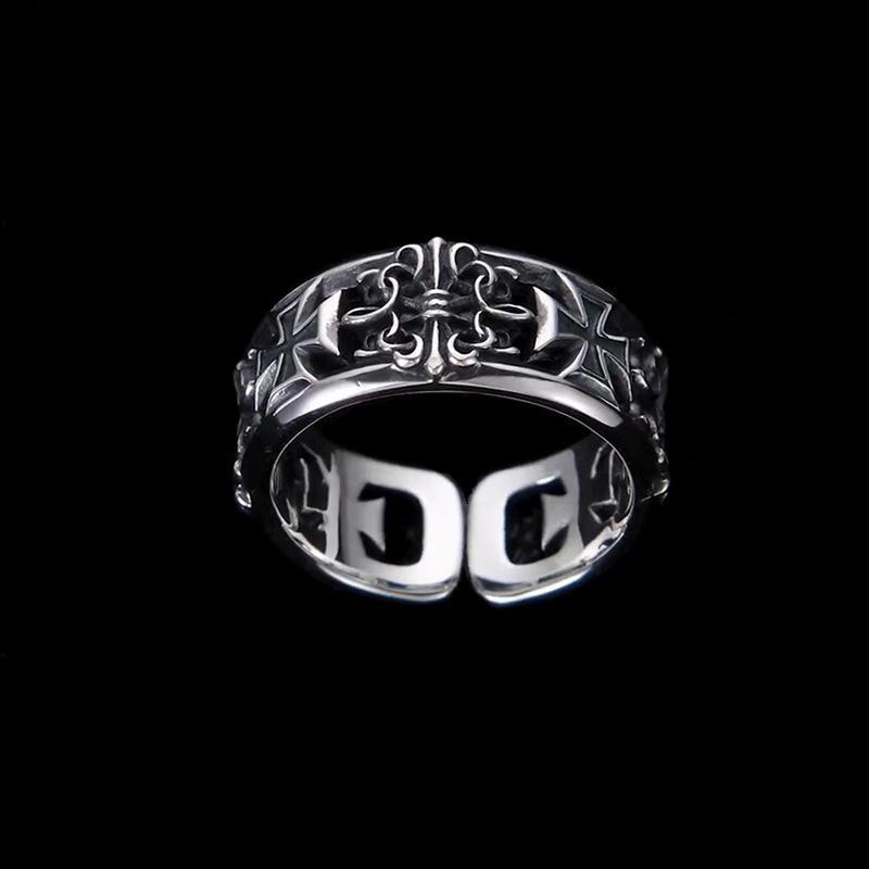 New retro cross hip-hop punk s - مراجعة Chrome Hearts Ring وسعره