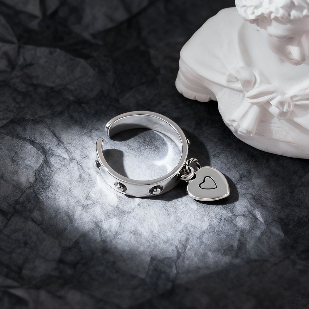 925 Sterling Silver Heart ​Adj - مراجعة Chrome Hearts Ring وسعره