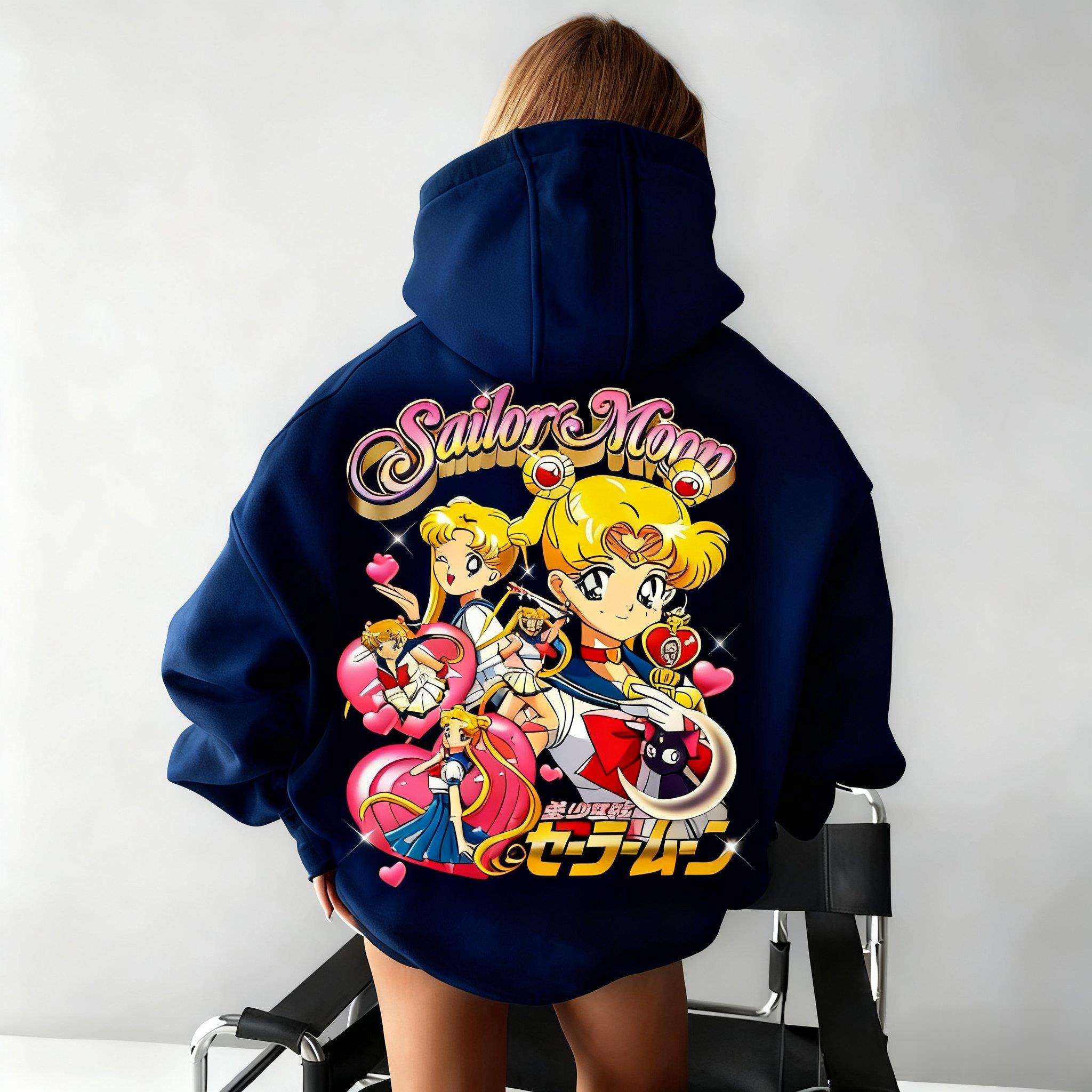Sailor Moon Oversized Hoodie M - مراجعة Streetwear Brand Y2K وسعره