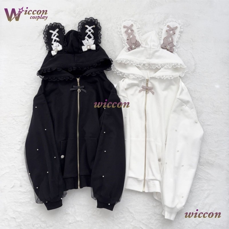 Rabbit's Ears Bow Hoodies Eleg - مراجعة Streetwear Brand Y2K وسعره