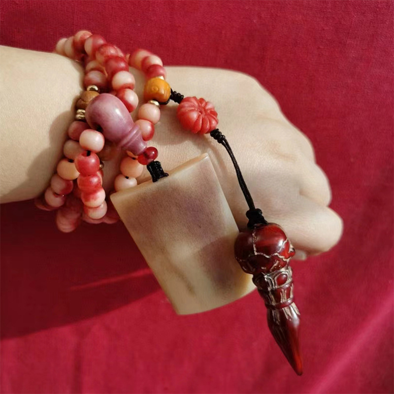 Blood Bone 108 Buddhist beads  - مراجعة Chrome Hearts Ring وسعره