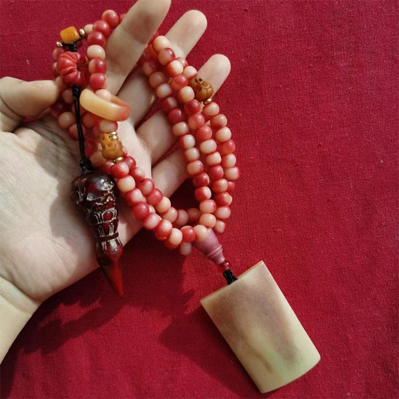 Blood Bone 108 Buddhist beads  - مراجعة Chrome Hearts Ring وسعره