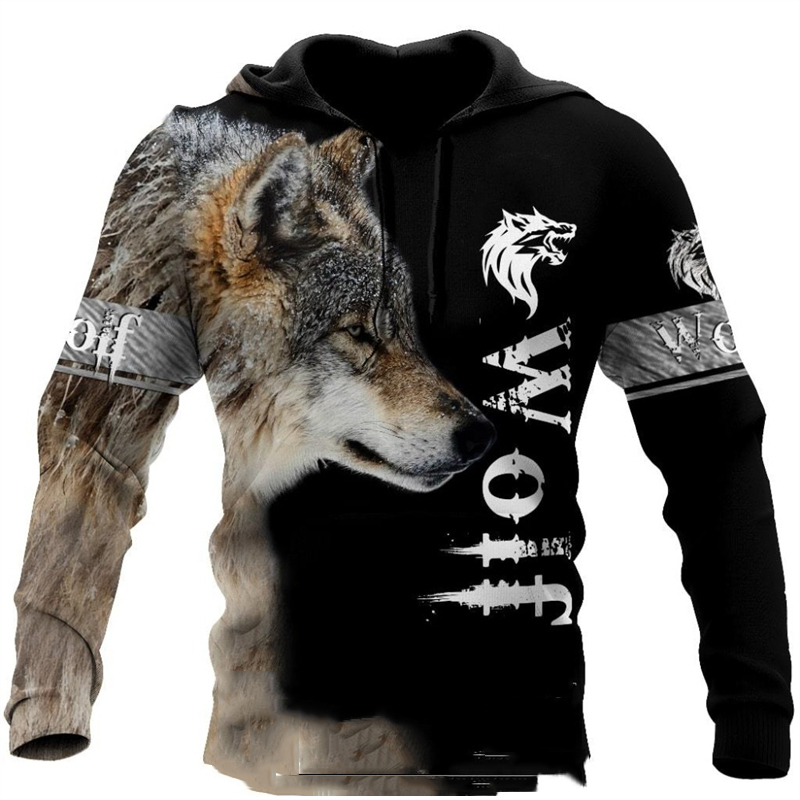 Wolf Printed Hoodies Men 3d Ho - مراجعة Streetwear Brand Hoodies وسعره