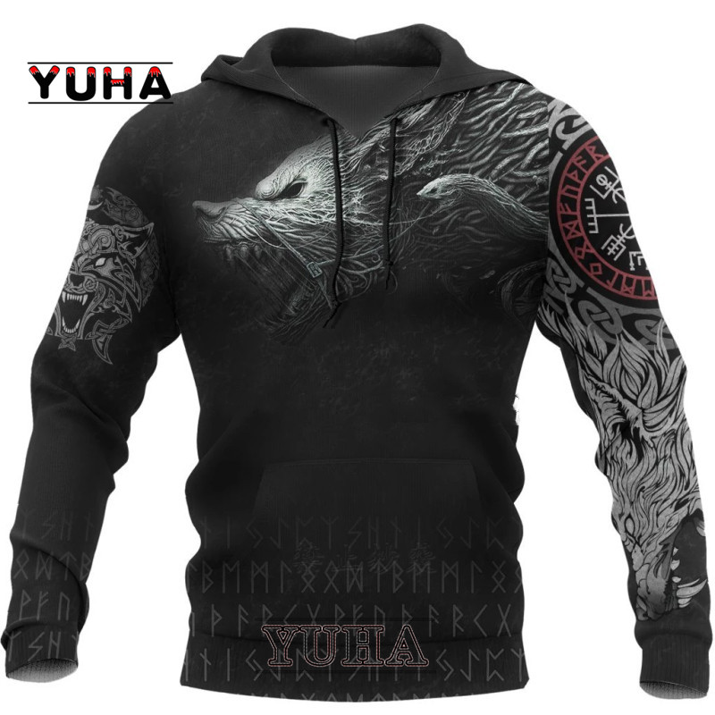 Wolf Printed Hoodies Men 3d Ho - مراجعة Streetwear Brand Hoodies وسعره
